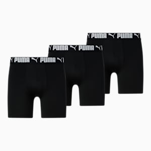  PUMA Paquete de 3 calzoncillos tipo bóxer elásticos de algodón  para hombre grandes y altos, paquete de 3 calzoncillos tipo bóxer : Ropa